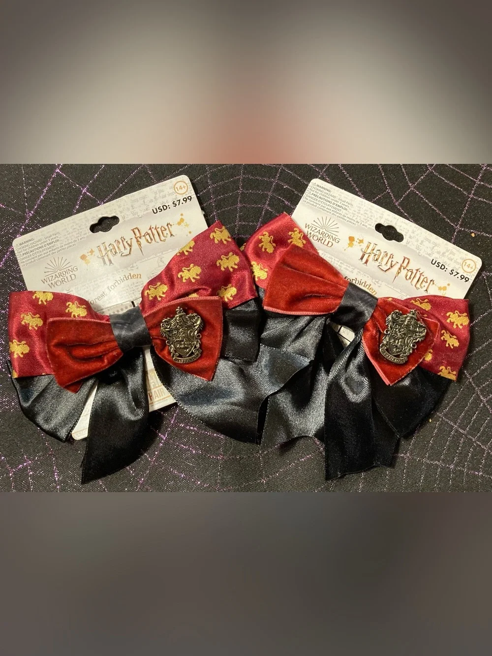 2 Gryffindor Hair Clips w/ House Crest